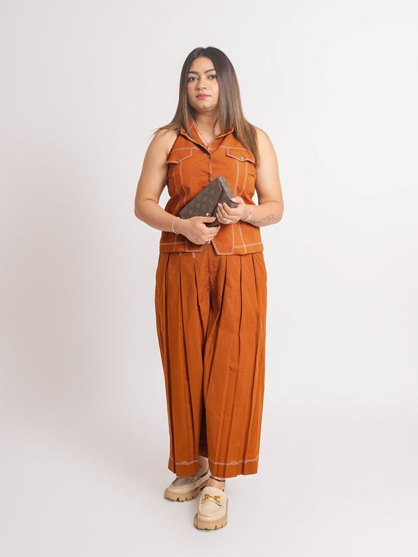 Olivia pleated bottom co-ord set