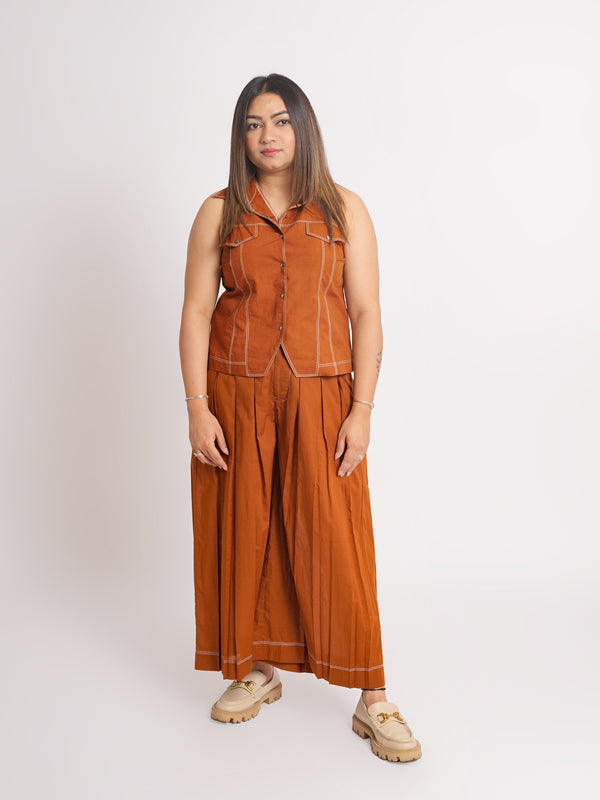 Olivia pleated bottom co-ord set
