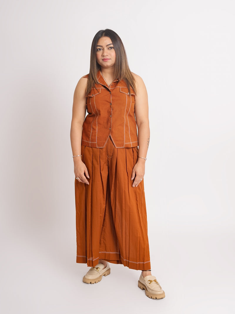Olivia pleated bottom co-ord set