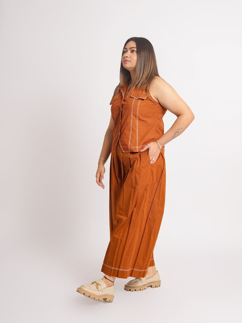 Olivia pleated bottom co-ord set