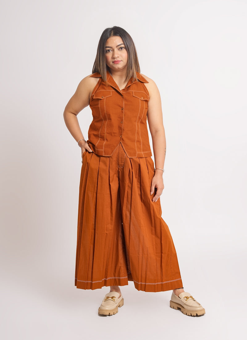 Olivia pleated bottom co-ord set