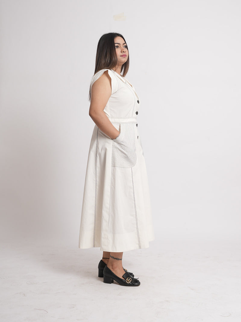 Scarlet flared dress