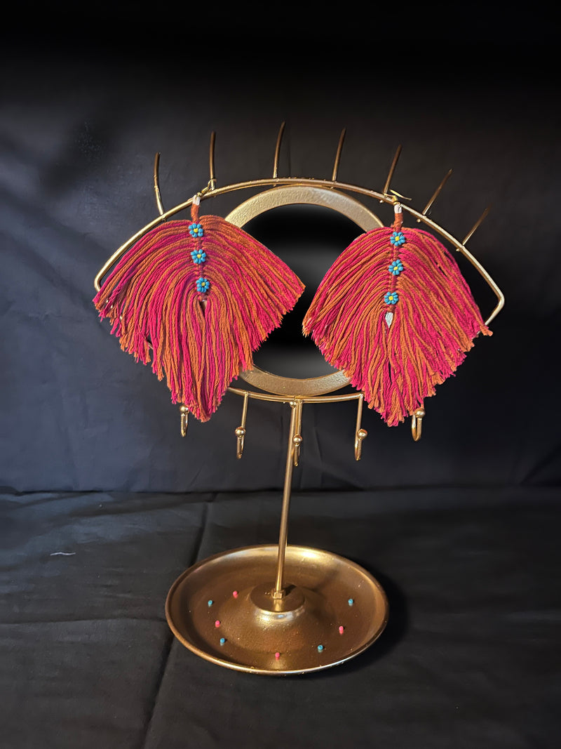 Boho Macrame beaded earrings