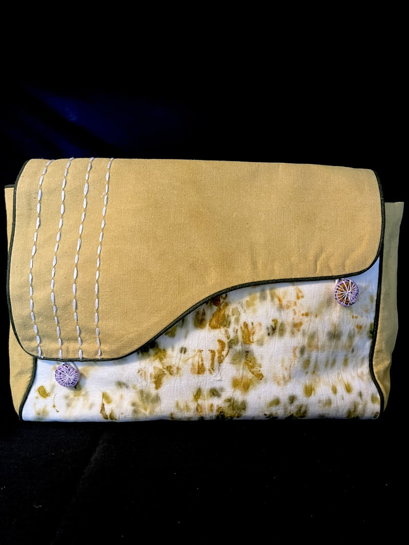 Eco printed multi-utility pouch