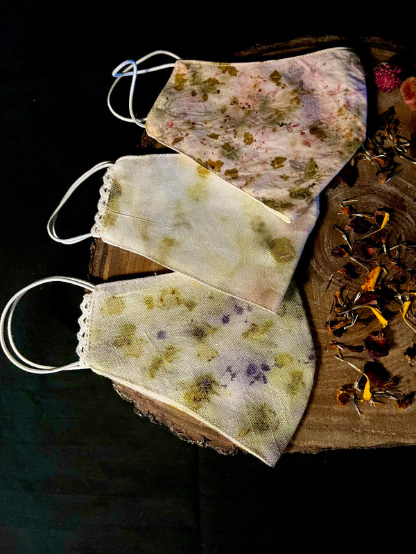 Eco-printed mask