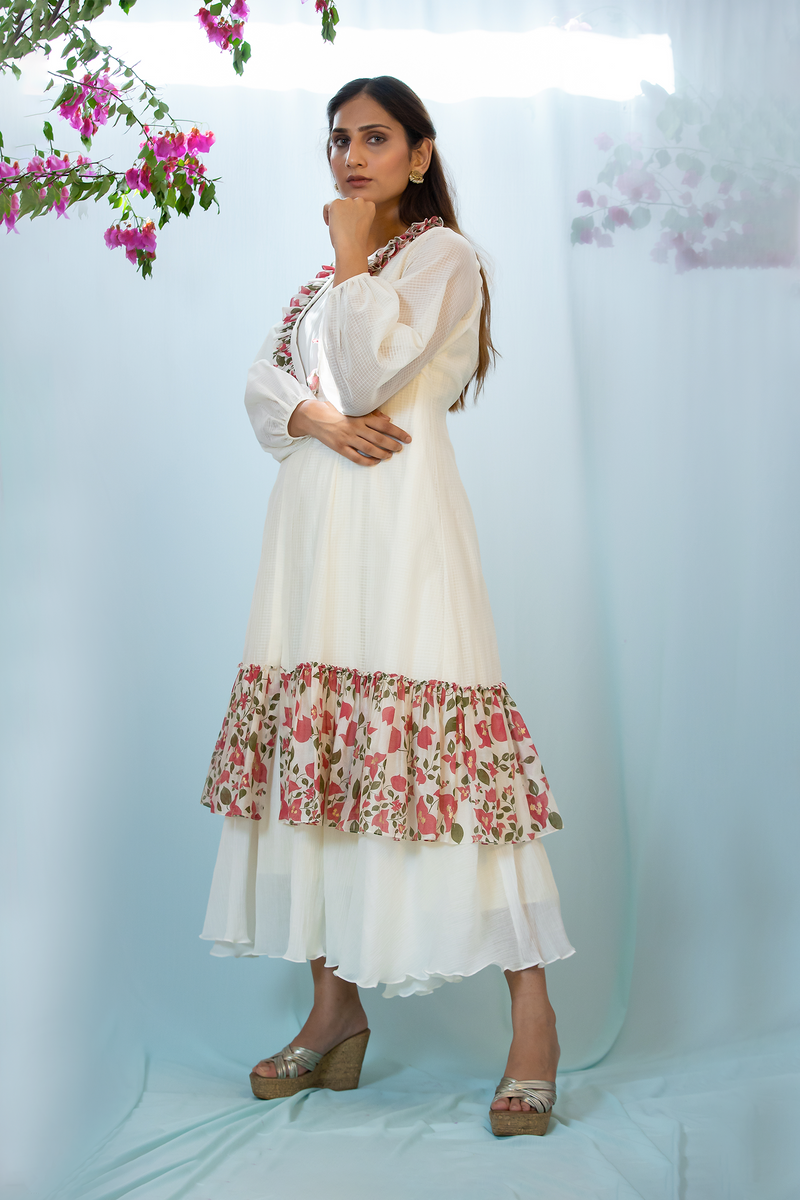 Ivy cape with gathered tunic Co-ord set