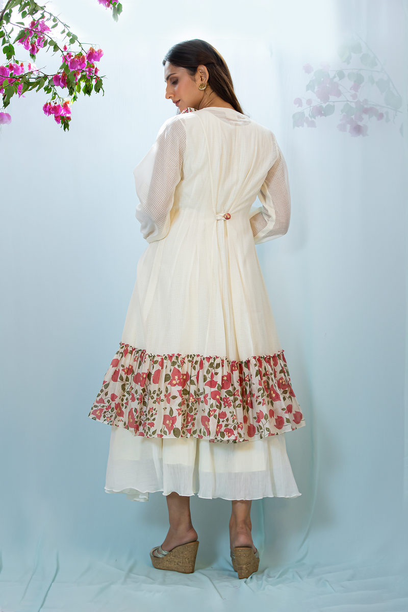 Ivy cape with gathered tunic Co-ord set