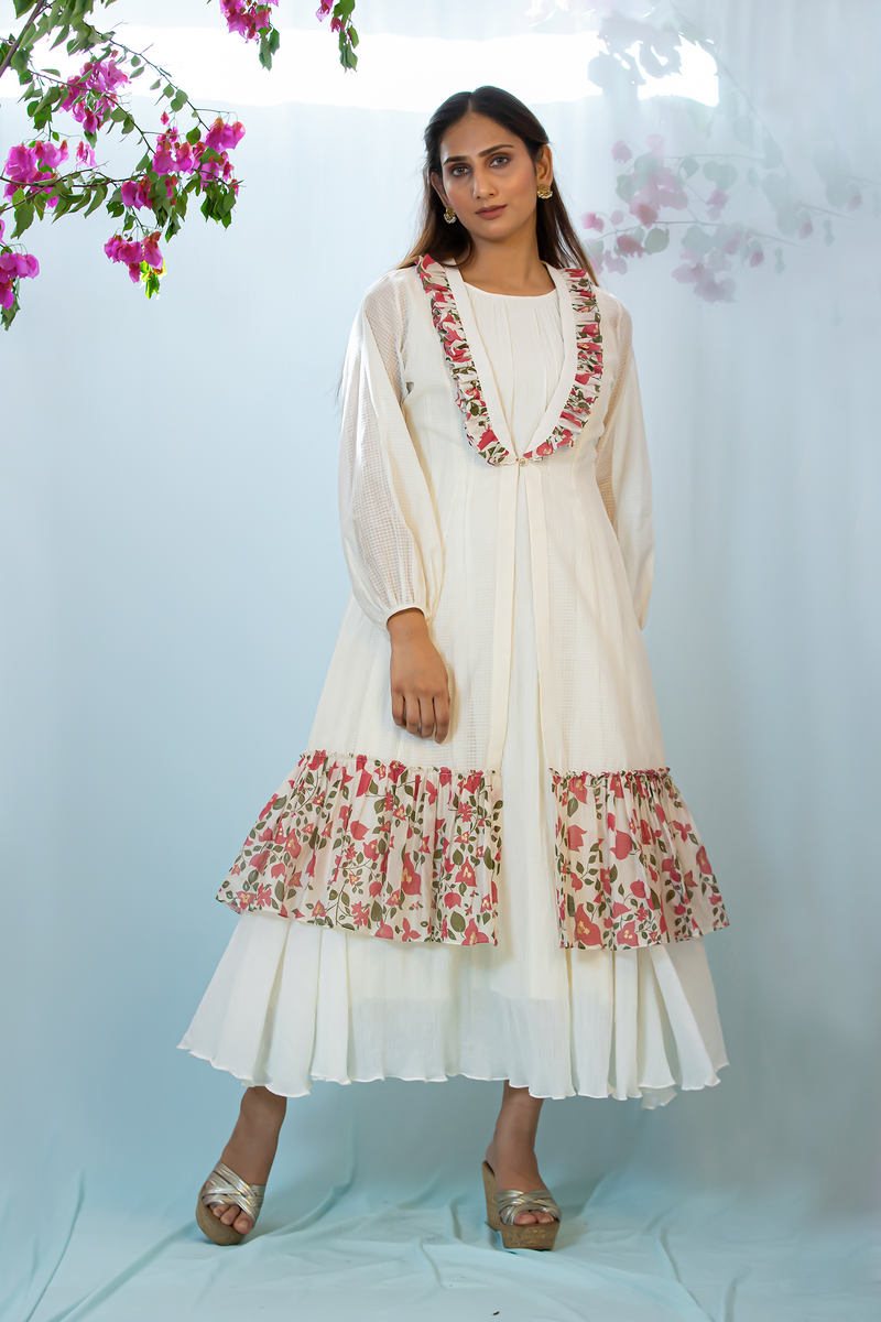 Ivy cape with gathered tunic Co-ord set