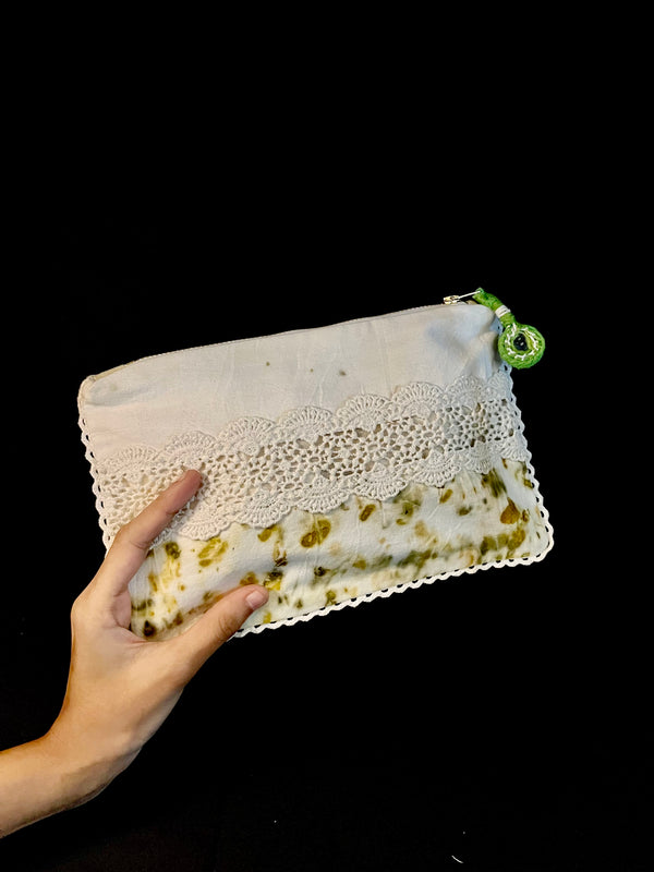Crochet lace pouch