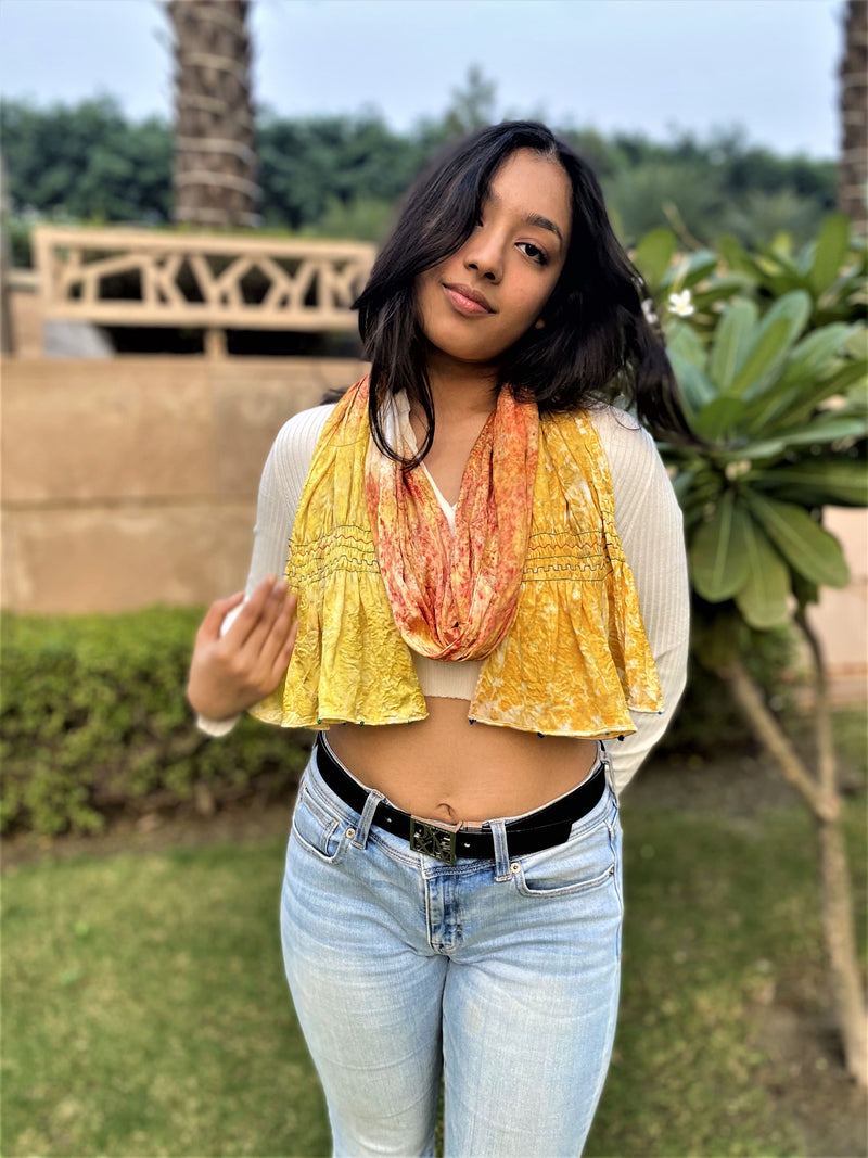 Rainbow Eco-print Scarf