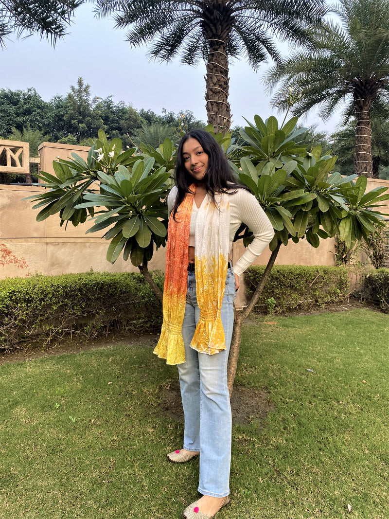 Rainbow Eco-print Scarf