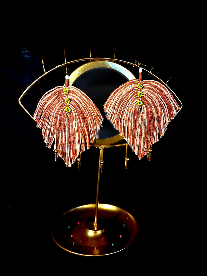 Boho Macrame beaded earrings