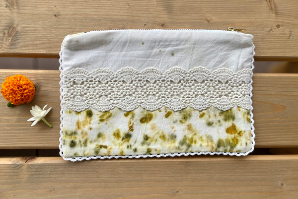 Crochet lace pouch