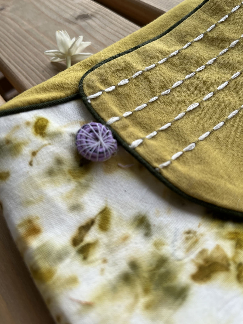 Eco printed multi-utility pouch