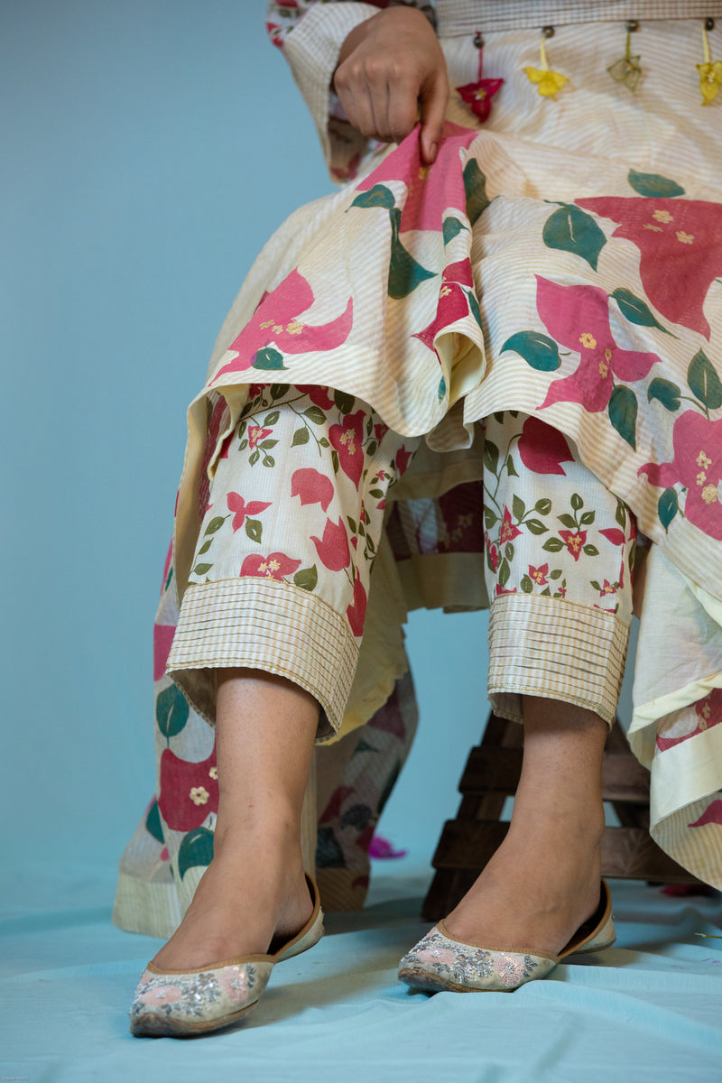 Bel Printed pants with Pleats