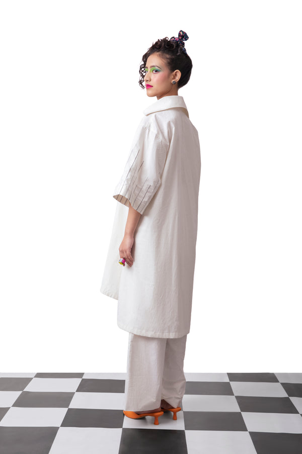 WHITE ON WHITE CO-ORD SET