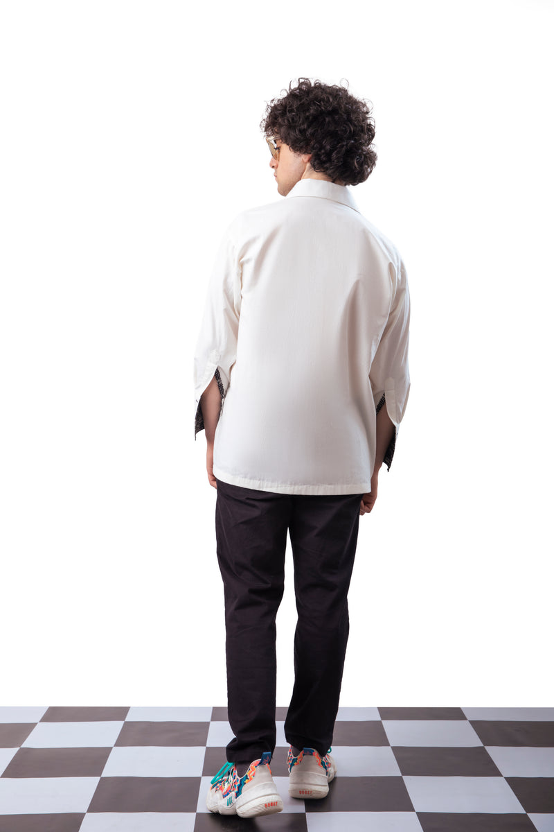 WHITE 'O' BLACK SHIRT